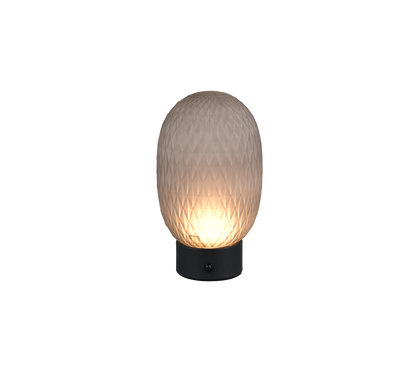Facette LED table lamp smoke/matt black rechargeable — 564210154