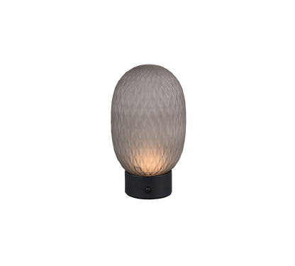 Facette LED table lamp smoke/matt black rechargeable — 564210154