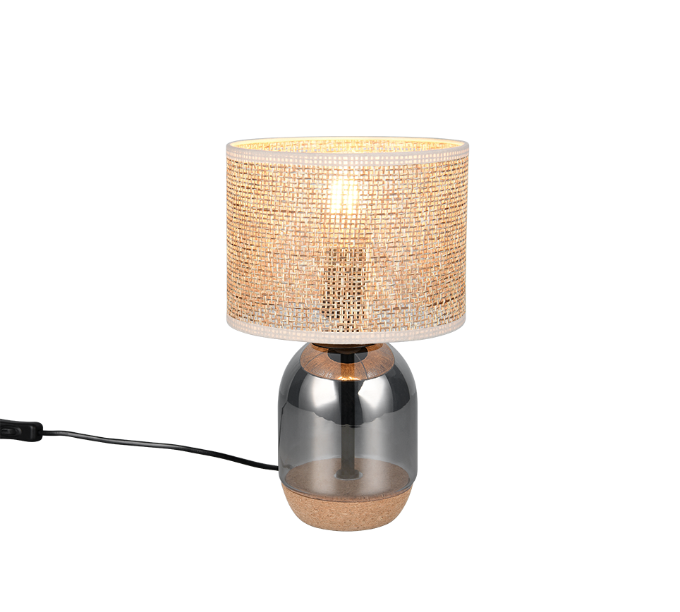 Tara table lamp 33 cm E27 beige/chrome plated — 564900157