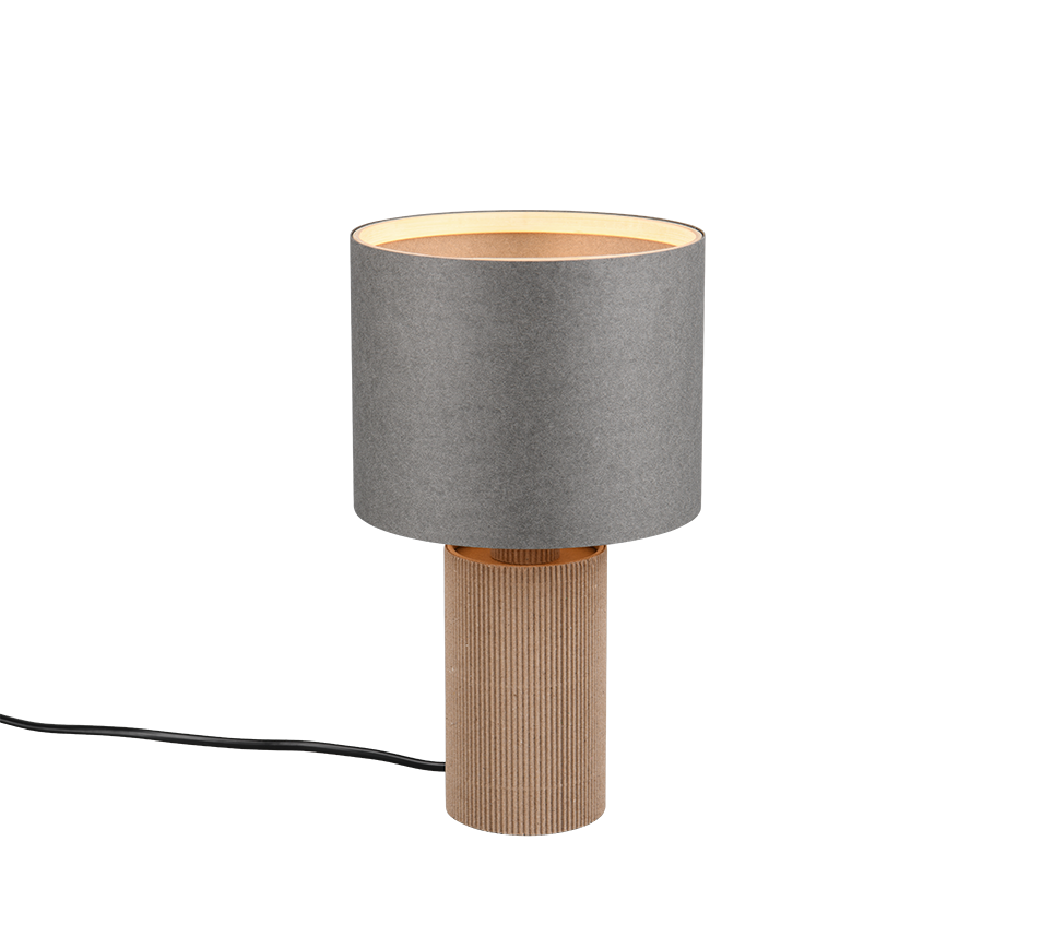 Canio table lamp 27 cm E27 wood/grey — 568100111