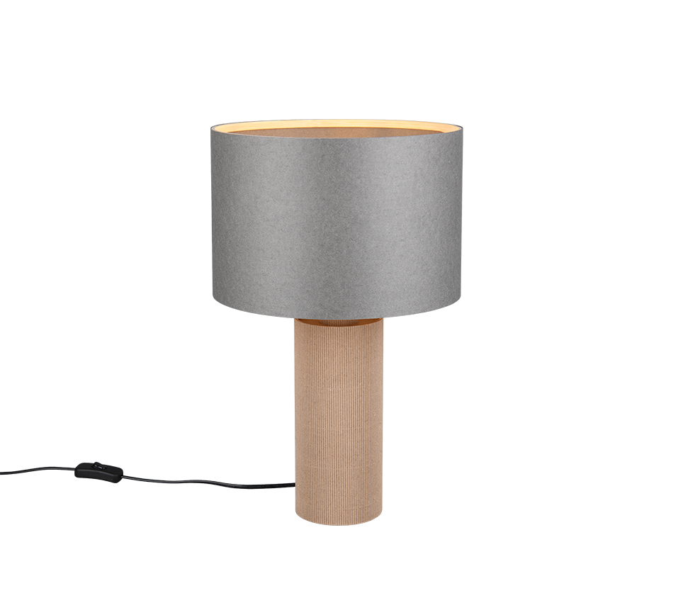 Canio table lamp 48 cm E27 wood/grey — 568190111