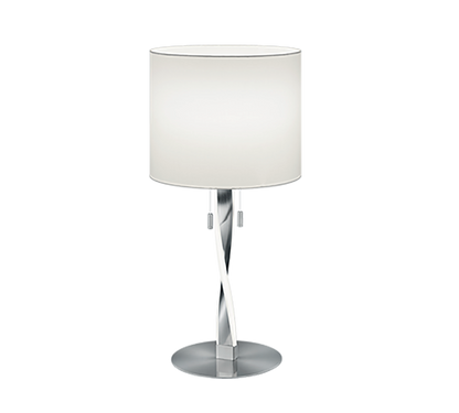Nandor table lamp E27 + LED brushed steel — 575310307
