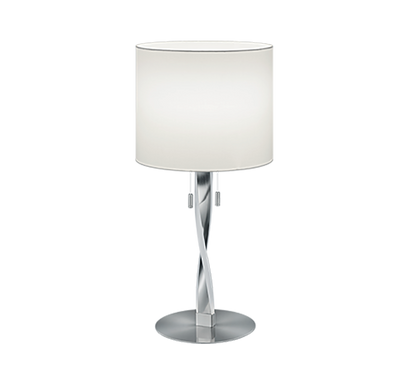 Nandor table lamp E27 + LED brushed steel — 575310307