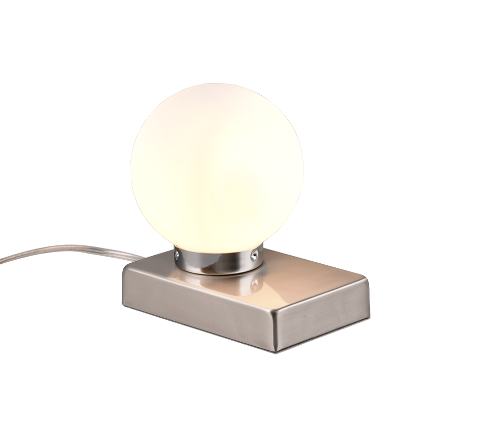 Davi II table lamp E14  brushed steel — 590100107