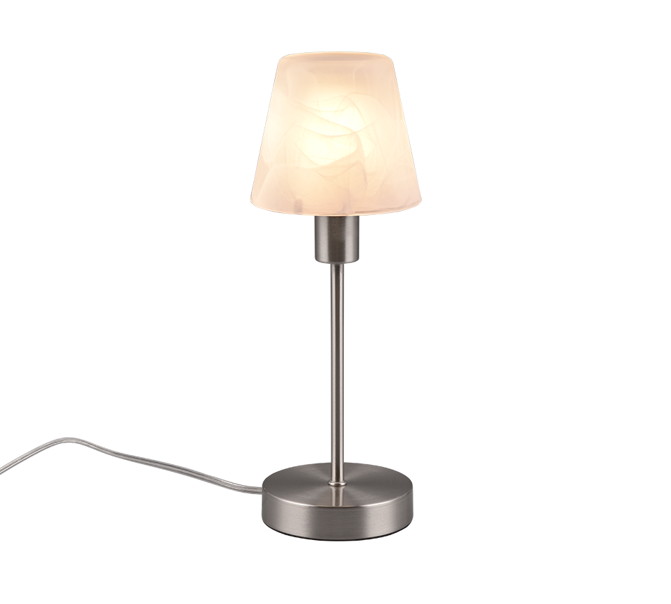 Luis II table lamp E14 brushed steel — 595700107