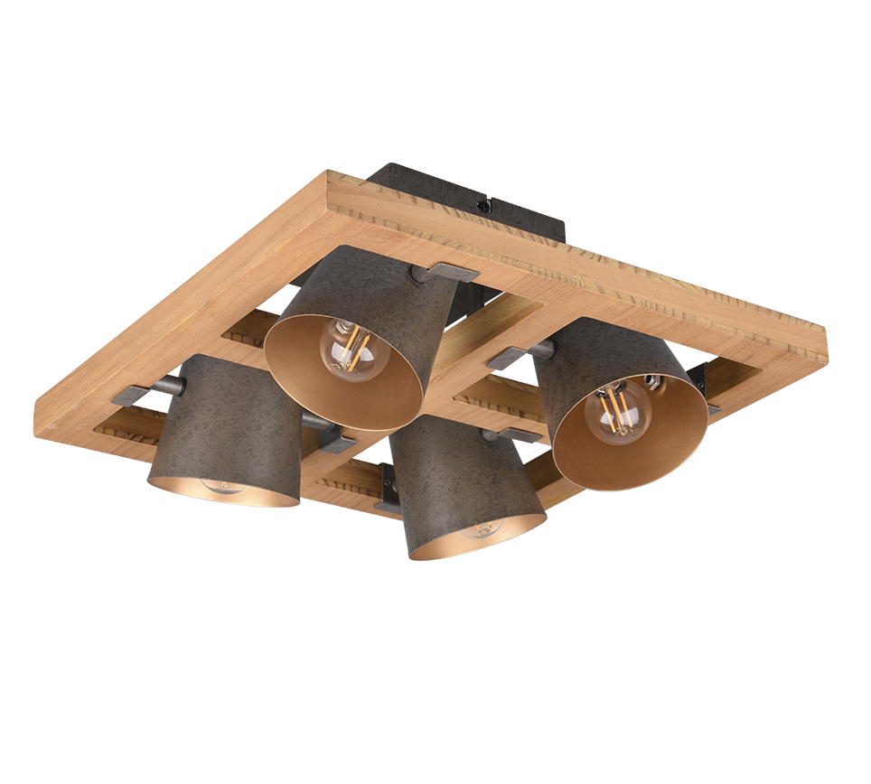 Bell ceiling lamp 4-pc E14 antique steel — 601900467