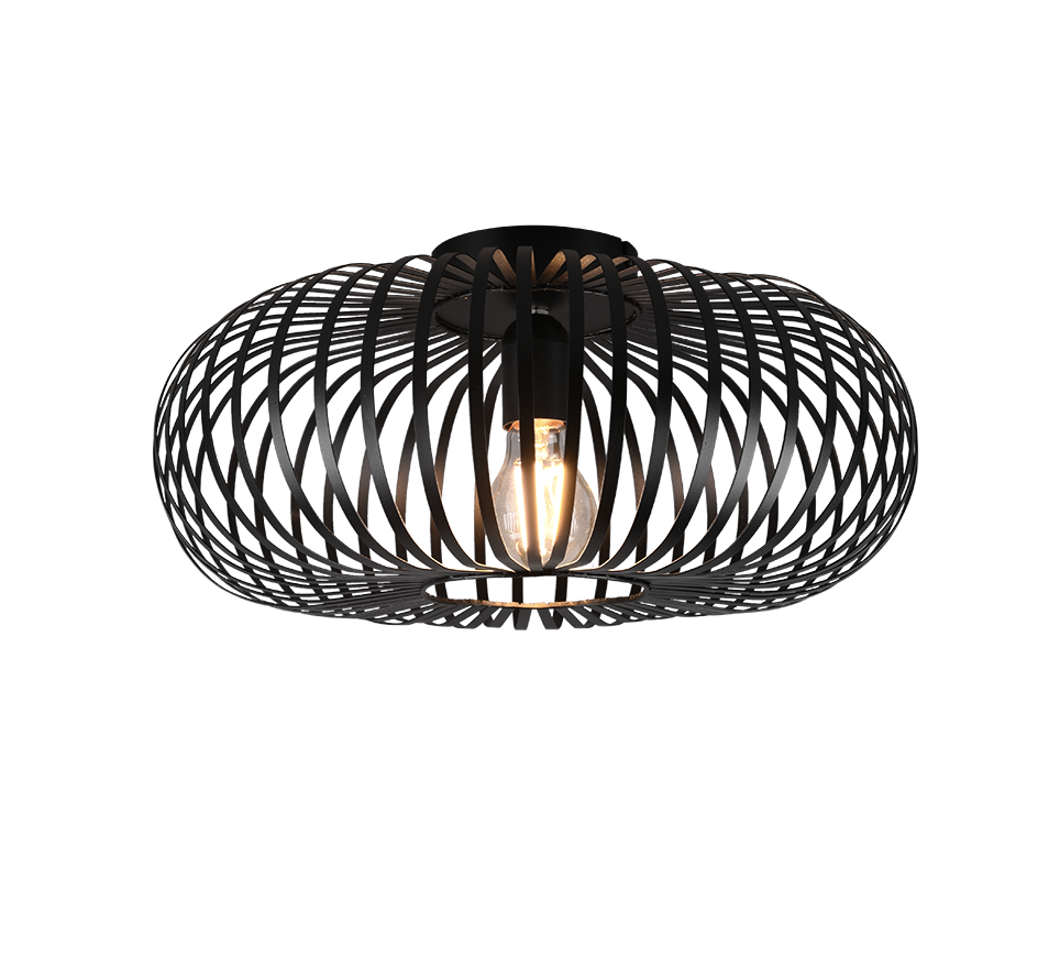 Johann ceiling lamp 40 cm E27 matt black — 606900132