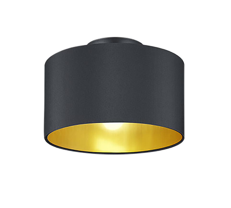 Hostel ceiling lamp E14 matt black/gold — 608200279