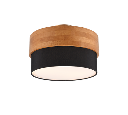 Seasons ceiling lamp 30 cm E14 black/wood — 611500202