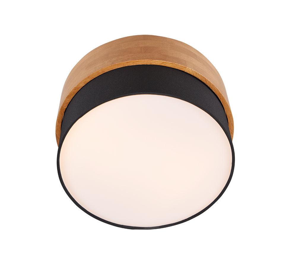 Seasons ceiling lamp 30 cm E14 black/wood — 611500202