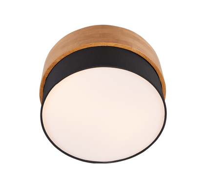 Seasons ceiling lamp 30 cm E14 black/wood — 611500202