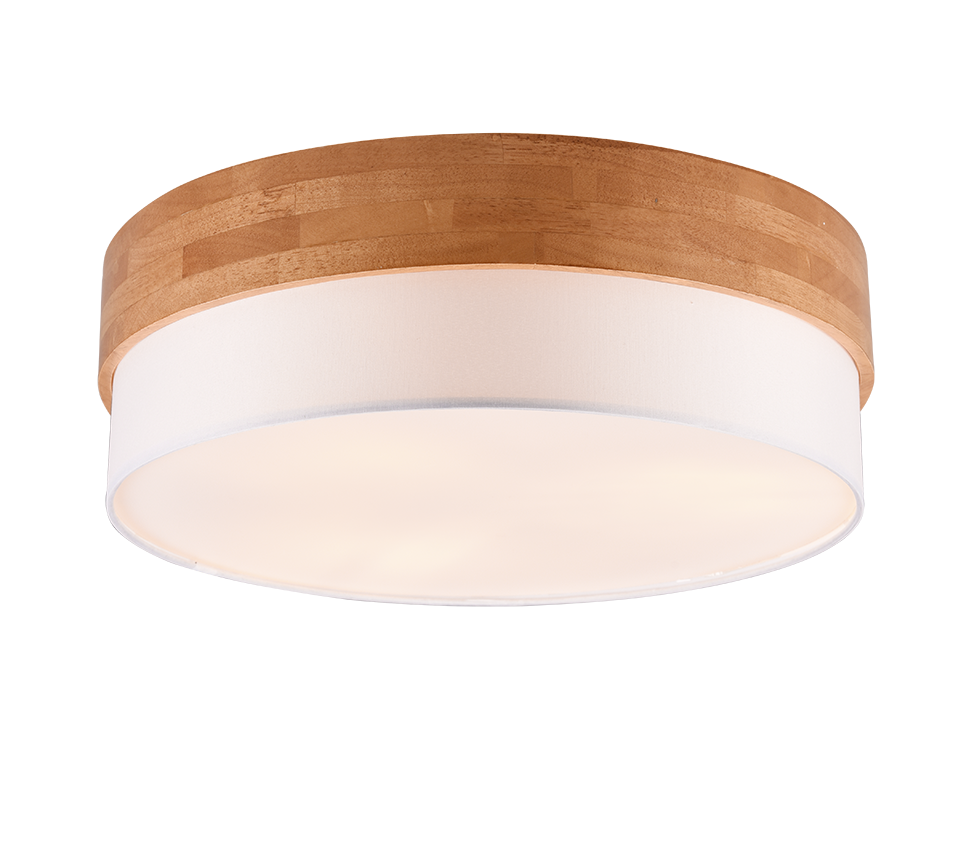 Seasons ceiling lamp 50 cm E27 white/wood — 611500301