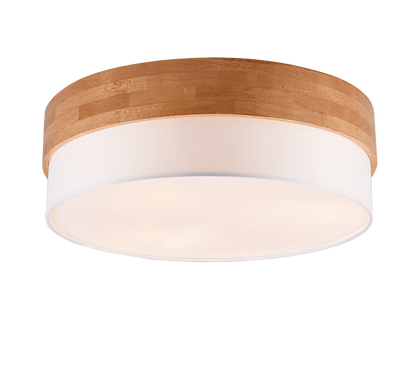 Seasons ceiling lamp 50 cm E27 white/wood — 611500301