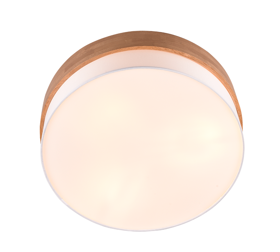 Seasons ceiling lamp 50 cm E27 white/wood — 611500301
