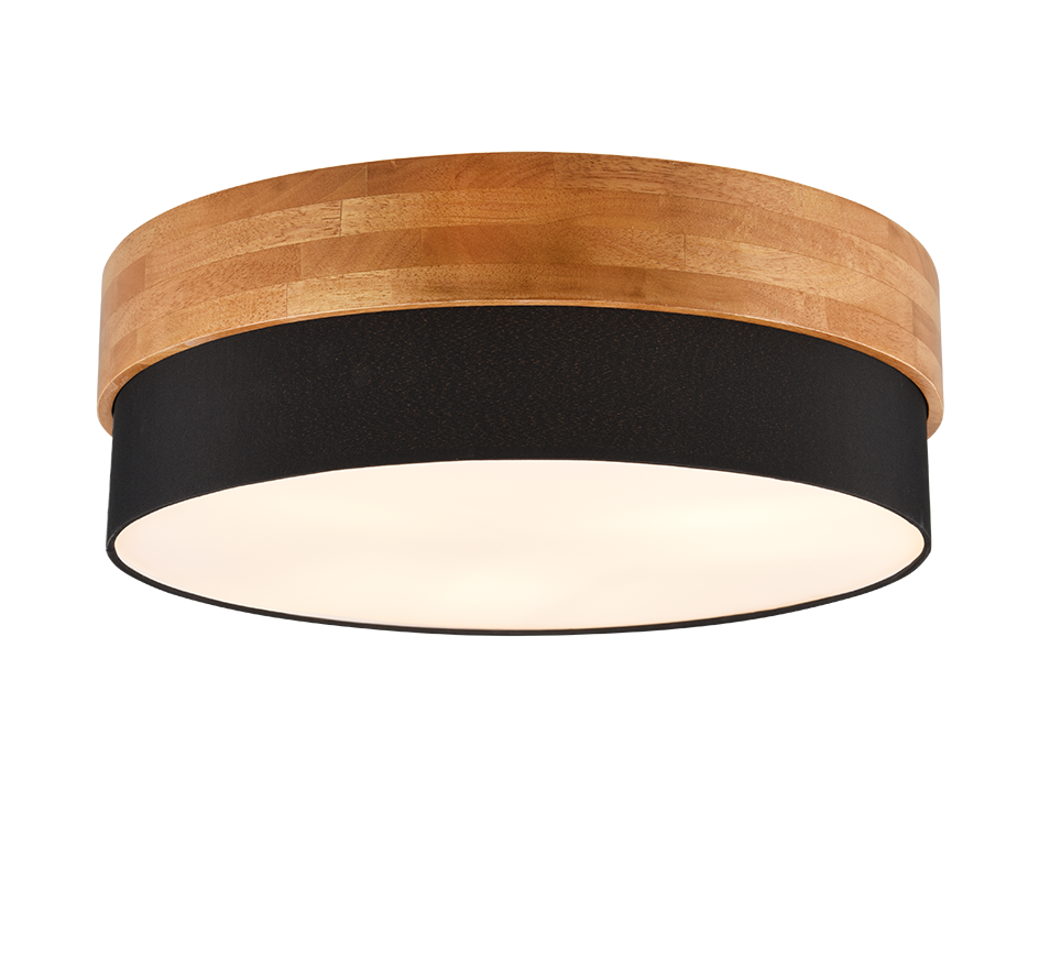 Seasons ceiling lamp 50 cm E27 black/wood — 611500302
