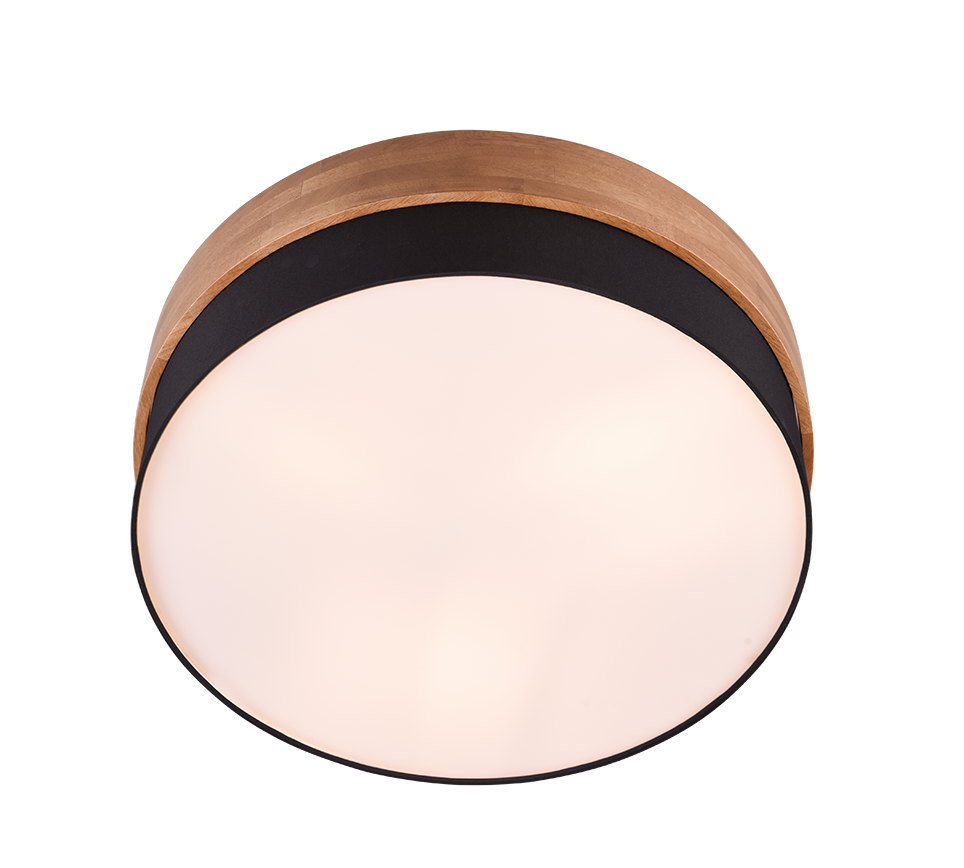 Seasons ceiling lamp 50 cm E27 black/wood — 611500302