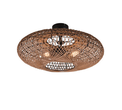 Hedda ceiling lamp 2xE27 matt black/sisal — 612300236