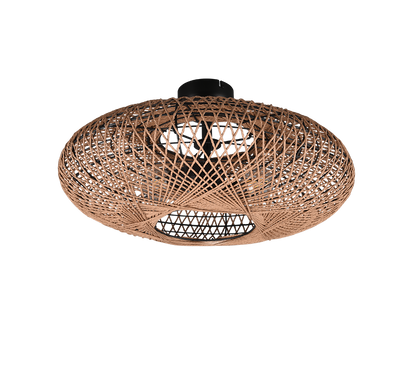 Hedda ceiling lamp 2xE27 matt black/sisal — 612300236