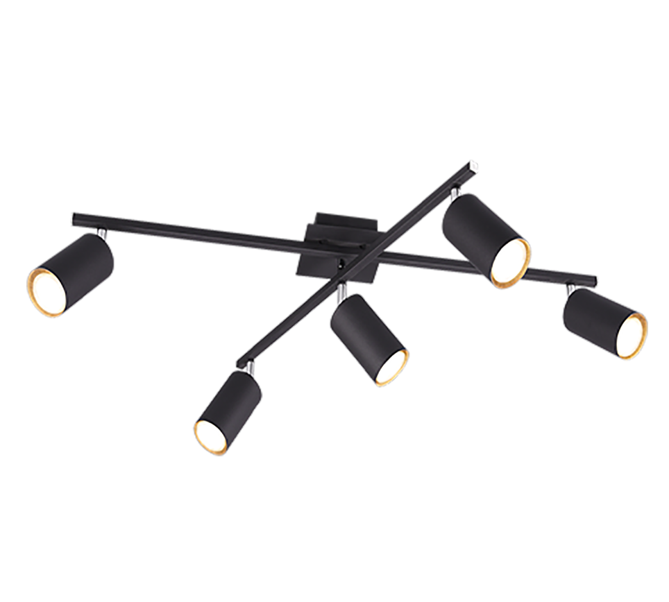 Marley ceiling lamp 5-pc GU10 matt black — 612400532