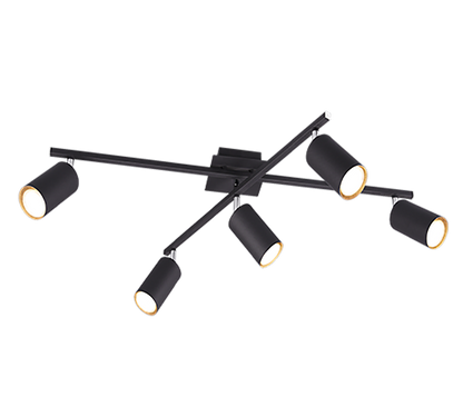 Marley ceiling lamp 5-pc GU10 matt black — 612400532