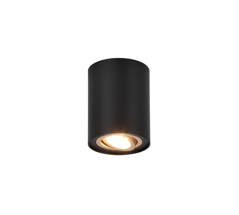 Cookie ceiling lamp 1-pc GU10 black/gold — 612900180