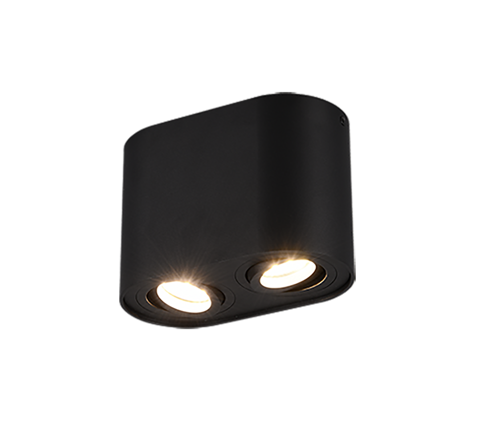 Cookie ceiling lamp 2-pc GU10 matt black — 612900232