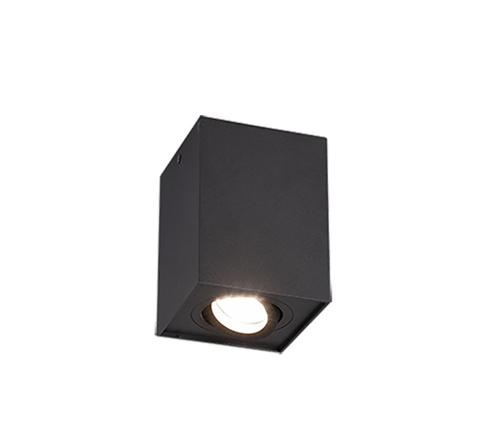 Biscuit ceiling lamp 1-pc GU10 matt black — 613000132