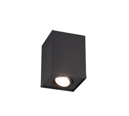 Biscuit ceiling lamp 1-pc GU10 matt black — 613000132