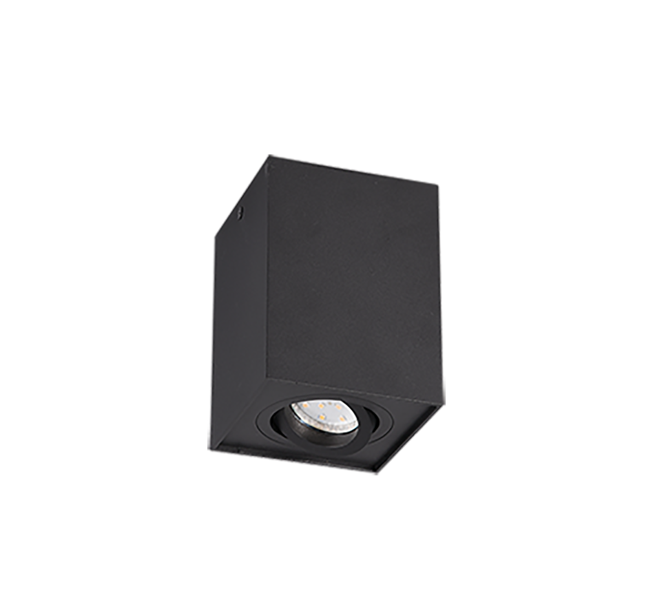 Biscuit ceiling lamp 1-pc GU10 matt black — 613000132