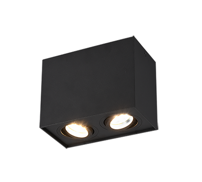 Biscuit ceiling lamp 2-pc GU10 matt black — 613000232
