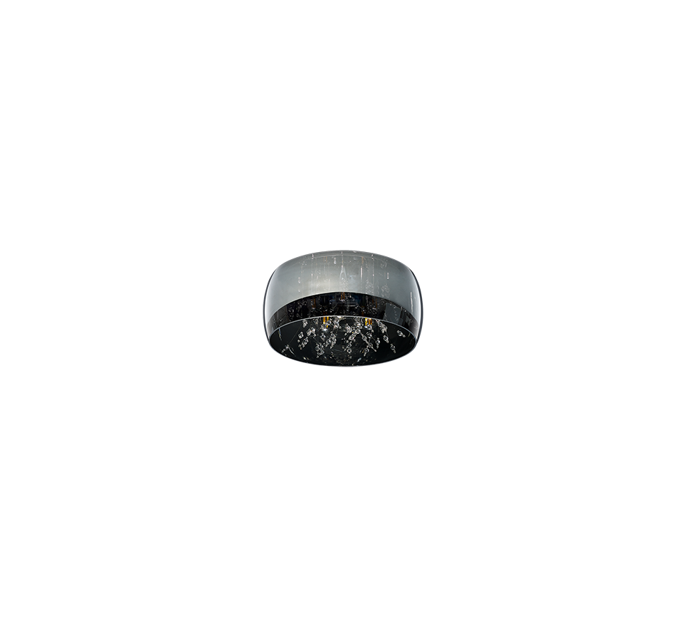 Crystel ceiling lamp 35 cm 3xE14 chrome/smoke glass — 616700306