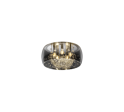 Crystel ceiling lamp 50 cm 5xE14 chrome/smoke glass — 616700506