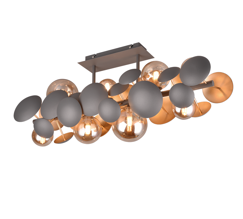 Bubble ceiling lamp 8xG9 anthracite — 617400842