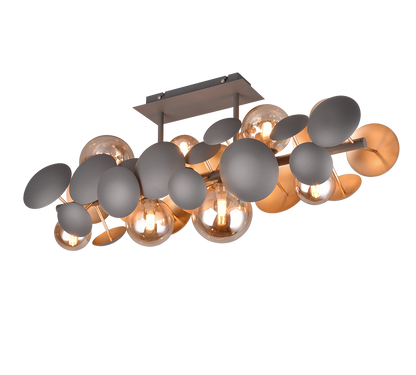 Bubble ceiling lamp 8xG9 anthracite — 617400842