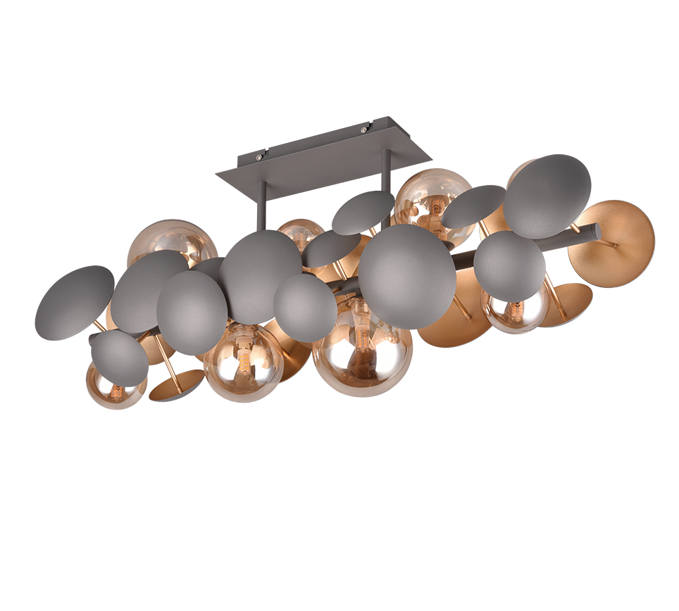 Bubble ceiling lamp 8xG9 anthracite — 617400842