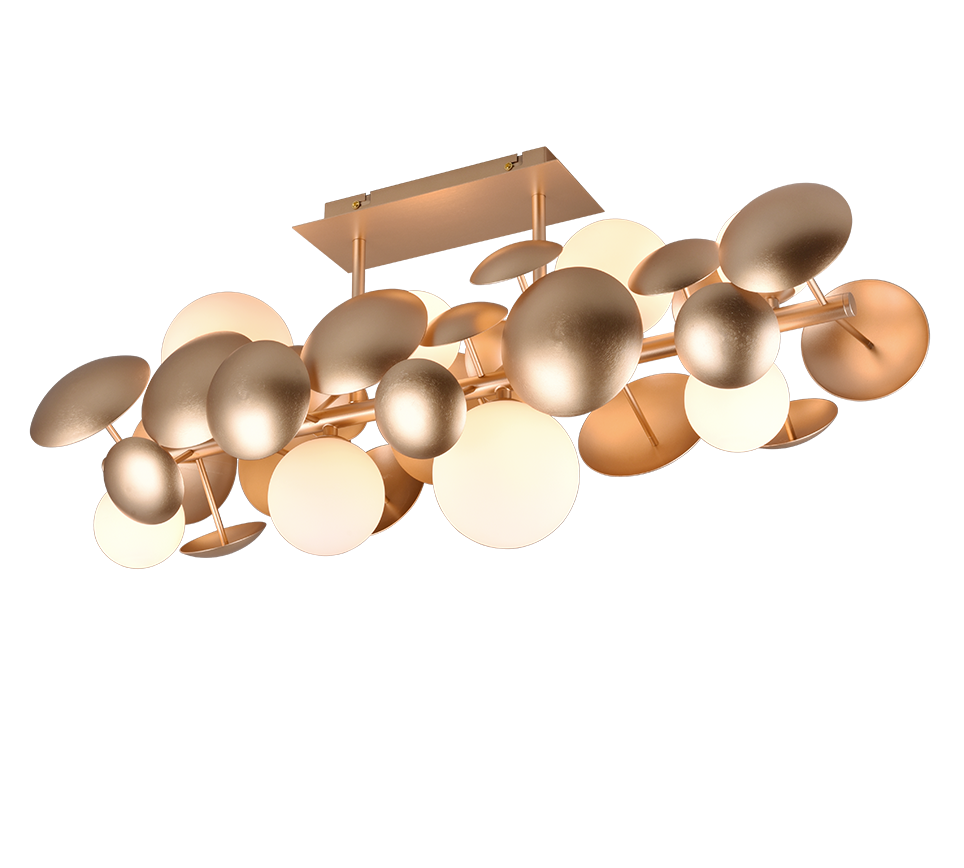 Bubble ceiling lamp 8xG9 matt brass — 617400879