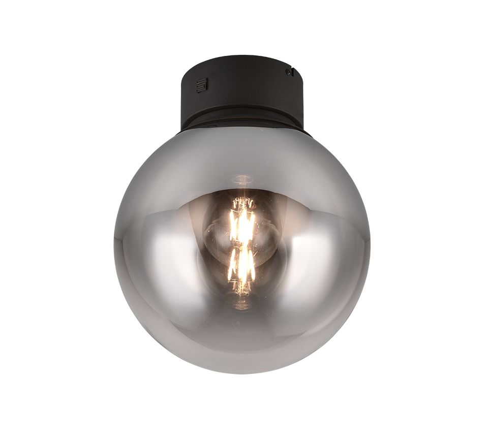 Cipallone ceiling lamp E27 matt black — 617600132