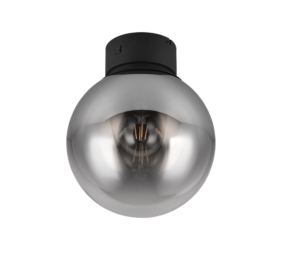 Cipallone ceiling lamp E27 matt black — 617600132
