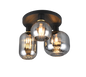 Diva ceiling lamp 3-pc E27 matt black/chrome plated — 619800332