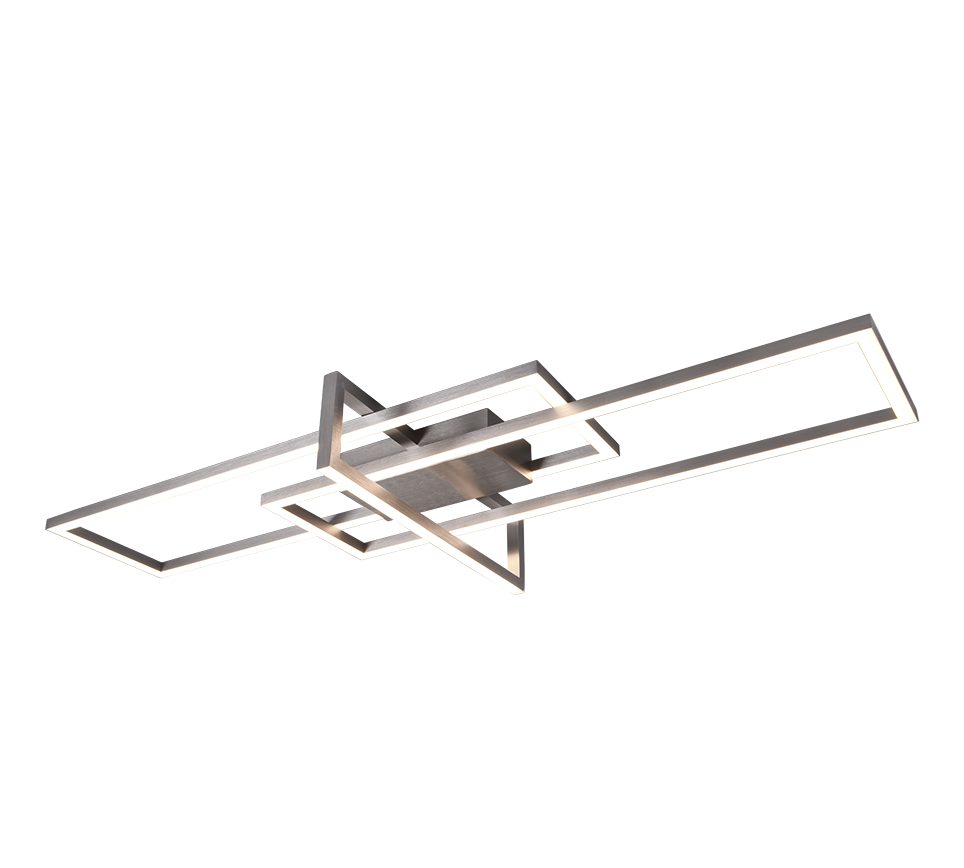 Salinas LED ceiling lamp brushed steel — 620310307