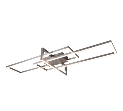 Salinas LED ceiling lamp brushed steel — 620310307