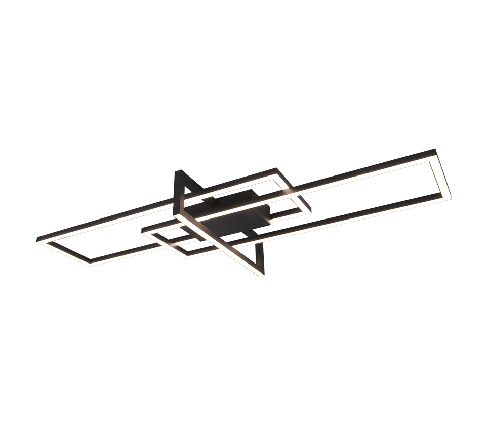 Salinas LED ceiling lamp matt black — 620310332