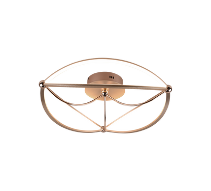 Charivari LED ceiling lamp 62 cm matt brass — 621290108