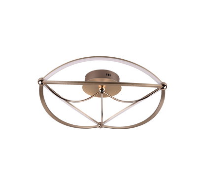 Charivari LED ceiling lamp 62 cm matt brass — 621290108