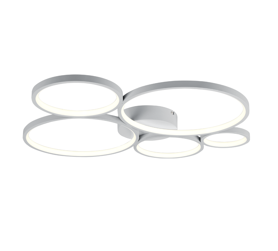 Rondo LED ceiling lamp 5-pc matt white — 622610531