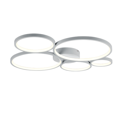 Rondo LED ceiling lamp 5-pc matt white — 622610531