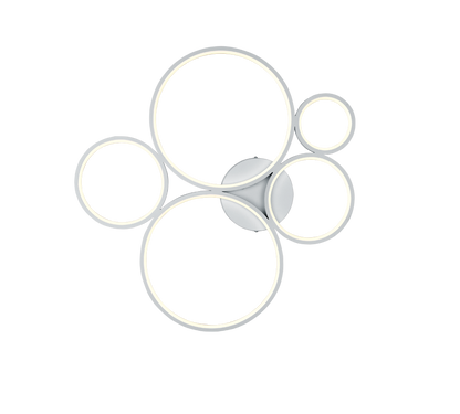 Rondo LED ceiling lamp 5-pc matt white — 622610531