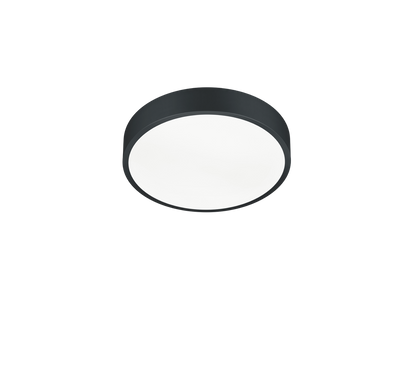 Waco LED ceiling lamp 30 cm matt black — 627413032