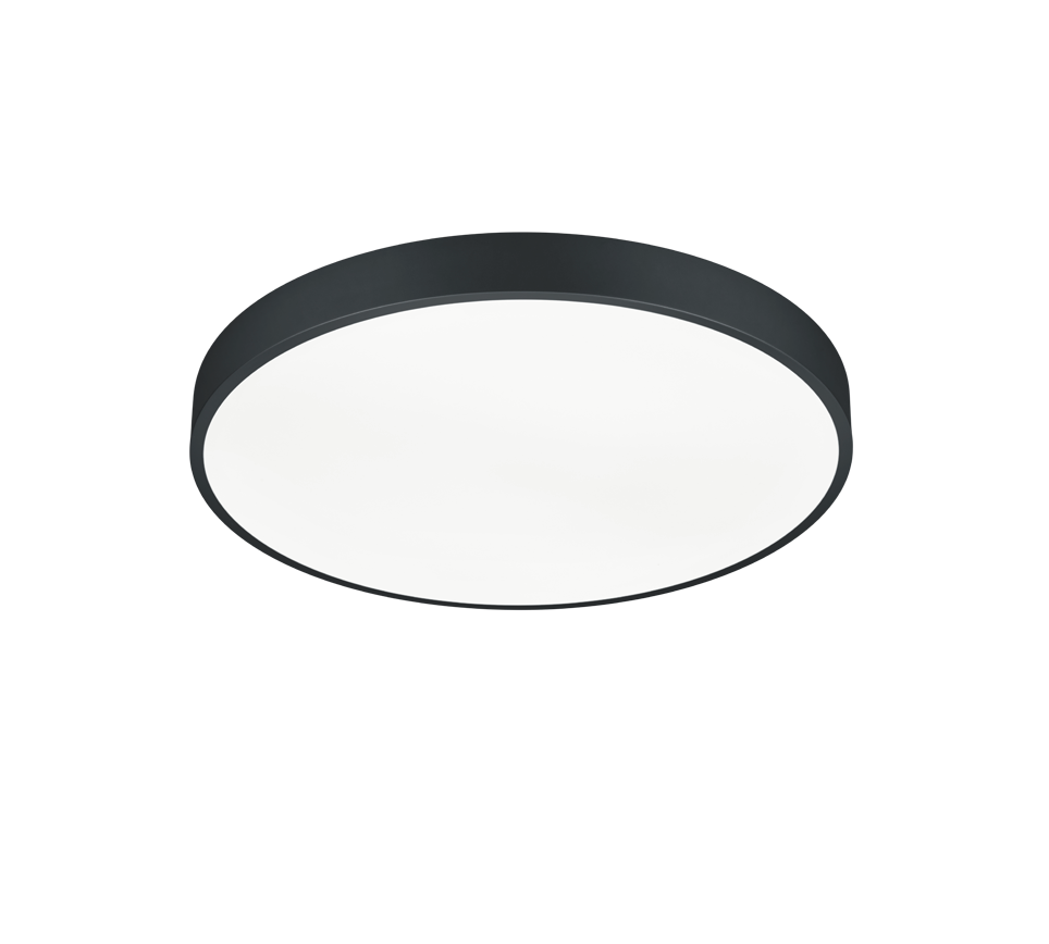 Waco LED ceiling lamp 49 cm matt black — 627415032
