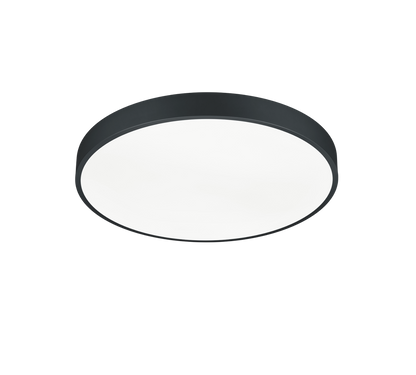 Waco LED ceiling lamp 49 cm matt black — 627415032